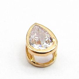 DIJE PASANTE CUBIC GOTA /O.ROJO
