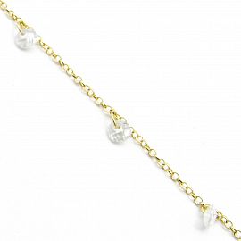 PULSERA 18CM PIEDRAS *5 /O.AMARILLO