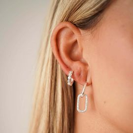 AROS ARGOLLA FLORES CUBICS / PLATA