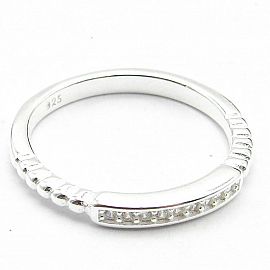 ANILLO CENTRO CUBICS / PLATA