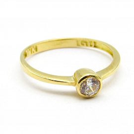 ANILLO SOLITARIO CUBIC 3666 /O.AMARILLO
