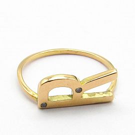 ANILLO INICIAL CUBIC 3710 /O.AMARILLO