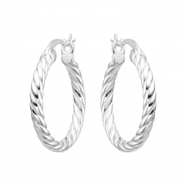 AROS ARGOLLAS ENTORCHADAS 2.3X18MM  / PLATA