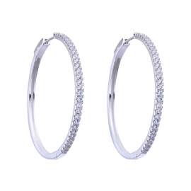 AROS ARGOLLA CUBIC 45MM / PLATA