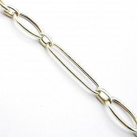 PULSERA OVALOS 464 19CM /PLATA