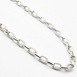 COLLAR OVALOS 6020 45CM MARINERO /PLATA