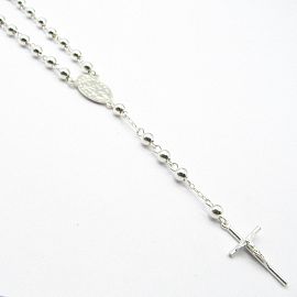 ROSARIO BOLA 5MMx60CM /PLATA