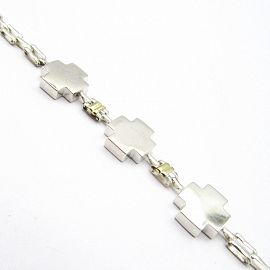 PULSERA PANTHER CRUZ EQUILIBRIO*3 /PLATA Y ORO