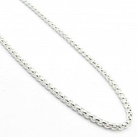 CADENA ROLO CUADRADA 40CM / ACERO BLANCO	