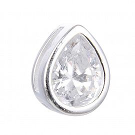 DIJE GOTA CUBIC 7X9MM / PLATA