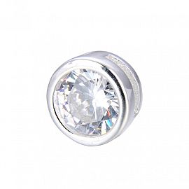 DIJE PUNTO DE LUZ CUBIC 8MM / PLATA