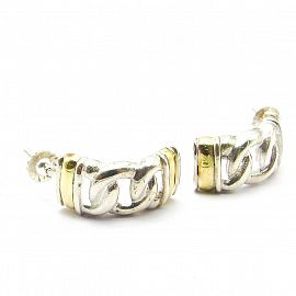 AROS CURVO CALADO /PLATA Y ORO