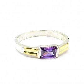 ANILLO CUBICS MULTICOLOR / PLATA Y ORO