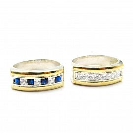 ANILLO CUBIC MULTICOLOR / PLATA Y ORO