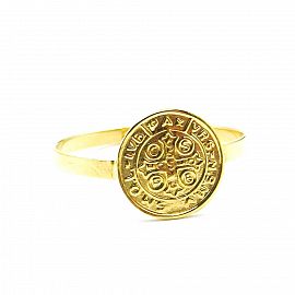 ANILLO SAN BENITO 10MM /O.AMARILLO