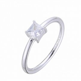 ANILLO COMPROMISO CUBIC / PLATA