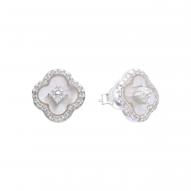AROS PASANTE FLOR CUBIC MULTICOLOR / PLATA