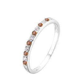ANILLO 1/2 SIN FIN CUBIC MULTICOLOR / PLATA