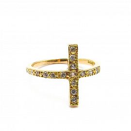ANILLO CRUZ CUBICS 1304 /O.ROJO