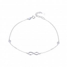 TOBILLERA INFINITO CUBIC / PLATA
