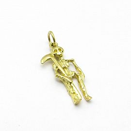 DIJE SAN LA MUERTE 20MM /O.AMARILLO