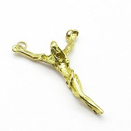 DIJE CRISTO DALI 20x30MM /O.AMARILLO