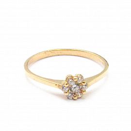 ANILLO ROSETA CUBICS 3720 /O.ROJO