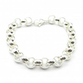 PULSERA ROLO GRUESA / ACERO BLANCO