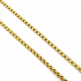 CADENA ROLO CUADRADA 45 CM / ACERO DORADO