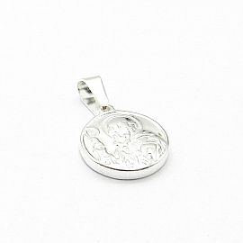 MEDALLA SAN BENITO 7MM /ACERO BLANCO