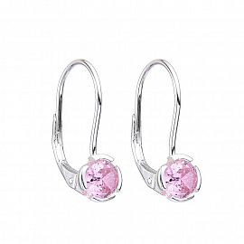 AROS ARGOLLA CIRCULAR CUBIC ROSA / PLATA