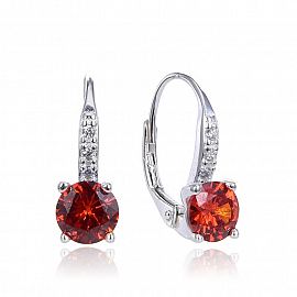 AROS ARGOLLA REDONDO 6MM CUBIC ROJO / PLATA