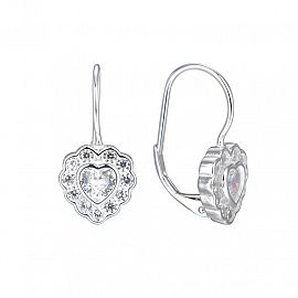 AROS ARGOLLA CORAZÓN CUBIC / PLATA