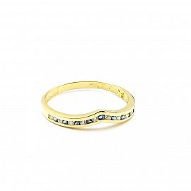 ANILLO 1/2 SINFIN V CUBICS COMBINADOS 3655 /O.AMARILLO
