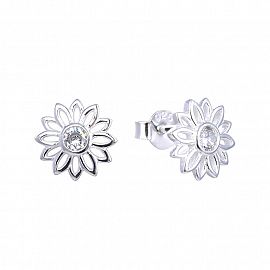 AROS FLOR CUBIC / PLATA