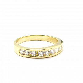 ANILLO CUBICS CENTRO CORAZON 3661 /O.AMARILLO