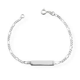PULSERA IDENTIDAD FIGARO / PLATA