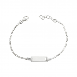 PULSERA IDENTIDAD FIGARO / PLATA