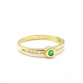 ANILLO CUBICS COMBINADO CENTRO 3636 /O.AMARILLO