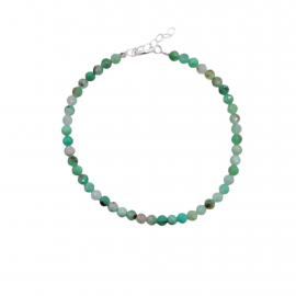 PULSERA CRISTALES VERDE / PLATA