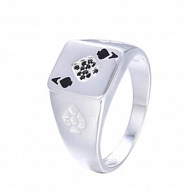 ANILLO SELLO POKER / PLATA