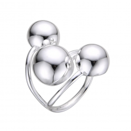 ANILLO BOLAS INFLADAS / PLATA