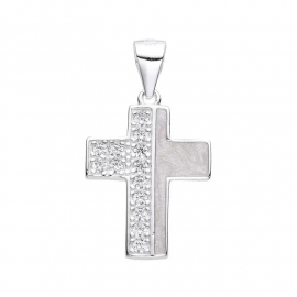 DIJE CRUZ CUBIC / PLATA	