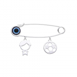 DIJE OJO TURCO NENE PELOTA / PLATA	