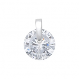 DIJE PUNTO DE LUZ 8MM CUBIC / PLATA