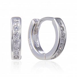 AROS ARGOLLA 12MM CUBIC / PLATA