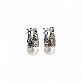 AROS LADY DI PERLA 8MM CUBIC / PLATA