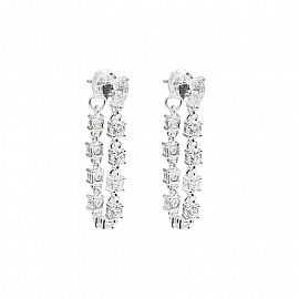 AROS CORAZÓN COLGANTE CUBIC / PLATA