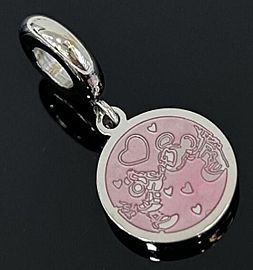 DIJE CHARM MICKEY MINNIE ESMALTE / ACERO