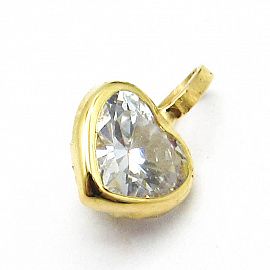 DIJE CORAZON CUBIC 7MM /O.AMARILLO